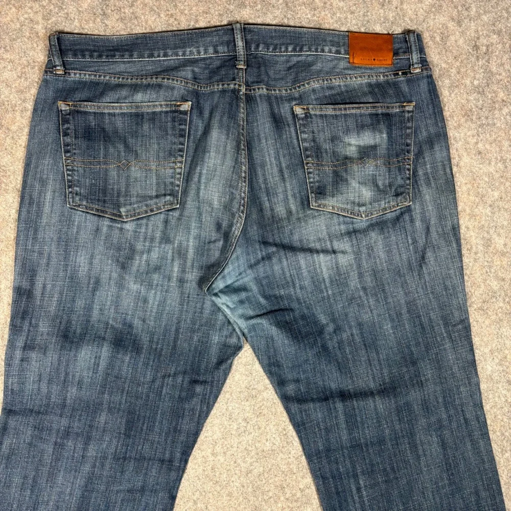 Lucky Brand 361 Vintage Straight Mens 42x30 Blue Denim Jeans 7M12228 Wide Leg